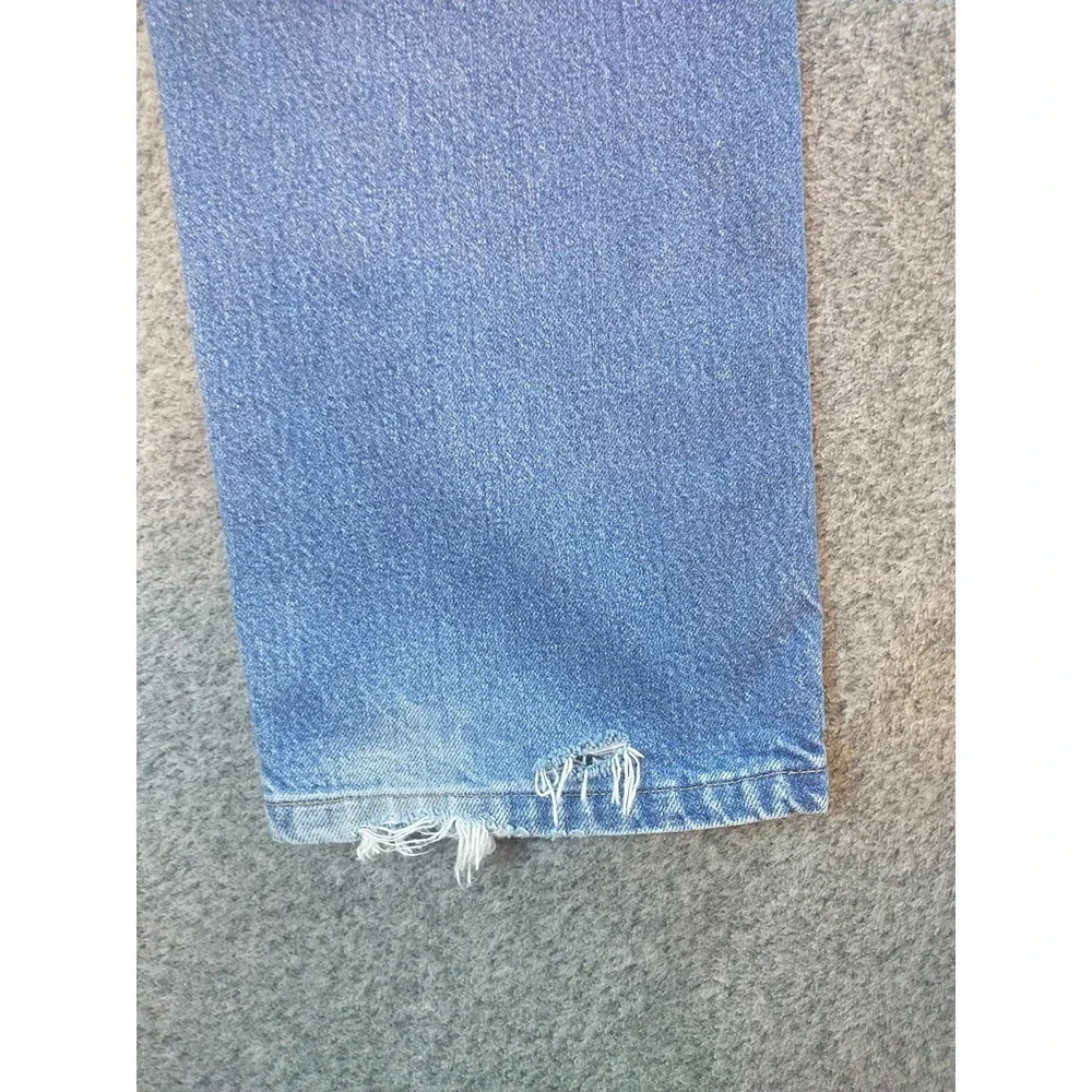 Wrangler Rugged Wear Mens Blue Straight Leg Jeans 38x29 Medium Wash 39902PW